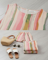 Pastel Striped Co-ord Set