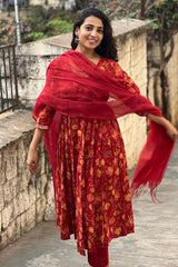 Chanderi dupatta kurta