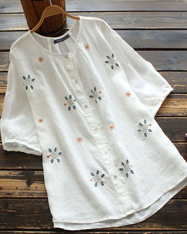 IvoryBloom Embroidered Tunic