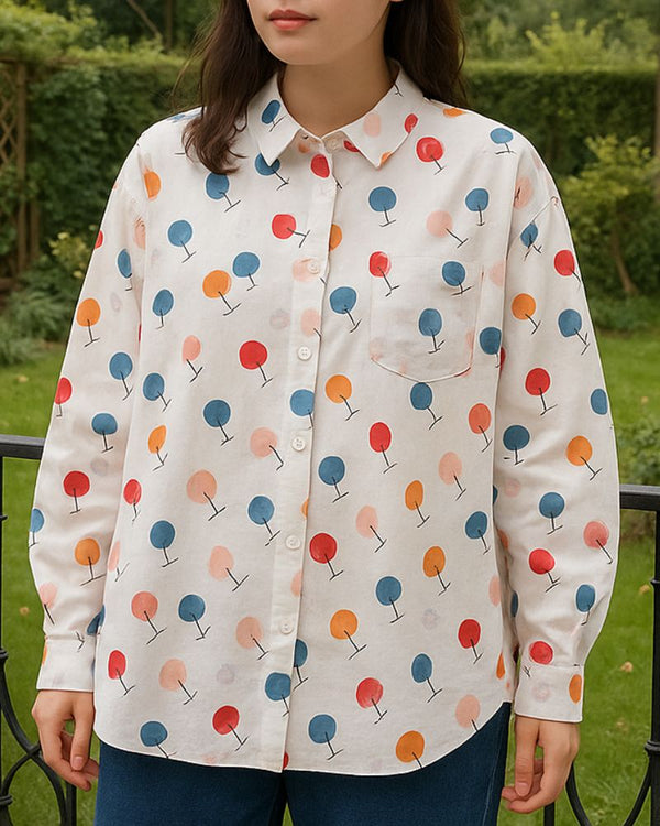 Pastel Orchard Rayon Shirt