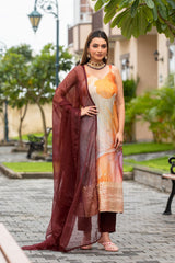 Plazzo Bottom & Nazbin Dupatta