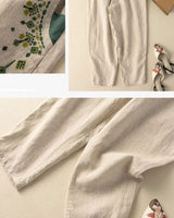 Women's Light Beige Cotton Palazzo Pant