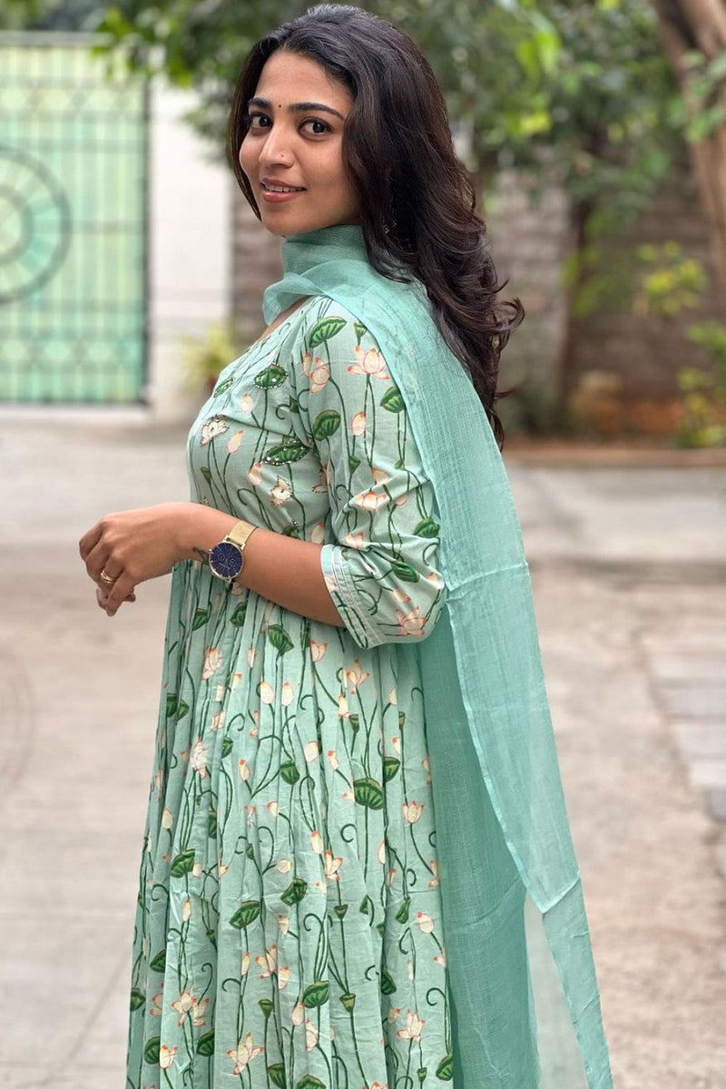 lotus floral kurta set